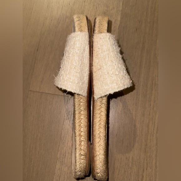 Chanel espadrille slides 39 tweed grosgrain mule - Picture 5 of 9